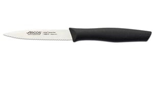Нож для чистки зубчатый Arcos 100 мм черного цвета 188610 серия Nova, фото №1, интернет-магазин пищевого оборудования Систем4