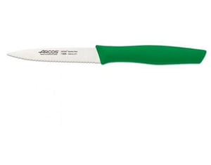 Нож для чистки зубчатый Arcos 100 мм зеленый 188611 серия Nova