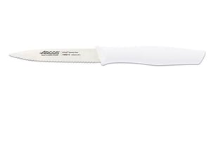 Нож для чистки зубчатый Arcos 100 мм белый 188614 серия Nova, фото №1, интернет-магазин пищевого оборудования Систем4