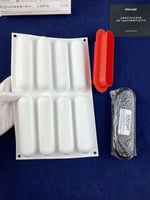 Форма силиконовая+каттер+10 подложек FINGERS 75 Silikomart 130 x27 h27мм, фото №6, интернет-магазин пищевого оборудования Систем4