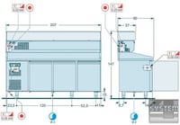 Холодильный стол для пиццы - пиццеола Angelo Po BPZ207S, фото №9, интернет-магазин пищевого оборудования Систем4