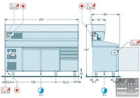 Холодильный стол для пиццы - пиццеола Angelo Po BPZ207B, фото №9, интернет-магазин пищевого оборудования Систем4