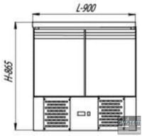 Холодильний стіл - саладетта Cryspi ШС-0,2-90, фото №2, інтернет-магазин харчового обладнання Систем4