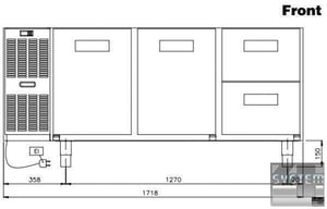 Холодильний стіл Electrolux RCSN3M3T, фото №2, інтернет-магазин харчового обладнання Систем4