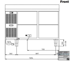 Холодильний стіл Electrolux HB4CU, фото №2, інтернет-магазин харчового обладнання Систем4