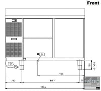Морозильный стол Electrolux HBF1P2CN, фото №2, интернет-магазин пищевого оборудования Систем4