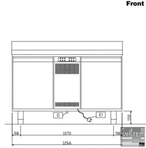 Холодильний стіл Electrolux RCDR2M04U, фото №2, інтернет-магазин харчового обладнання Систем4