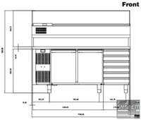 Холодильний стіл для піци Electrolux RCSH2D6W, фото №2, інтернет-магазин харчового обладнання Систем4