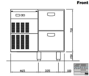 Холодильний стіл Electrolux TRGS1VC27T, що вбудовується, фото №2, інтернет-магазин харчового обладнання Систем4