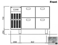 Холодильний стіл, що вбудовується Electrolux TRGS2V2C27, фото №2, інтернет-магазин харчового обладнання Систем4