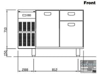 Встраиваемый холодильный стол Electrolux TRGS2VC2CB, фото №2, интернет-магазин пищевого оборудования Систем4