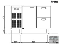 Встраиваемый морозильный стол Electrolux TCGS2VC27T, фото №2, интернет-магазин пищевого оборудования Систем4