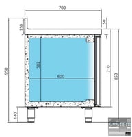 Морозильний стіл Infrico BMGN 1470BT, фото №2, інтернет-магазин харчового обладнання Систем4