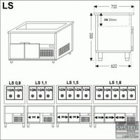 Салат-бар Mawi LS 0,8, фото №2, інтернет-магазин харчового обладнання Систем4