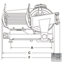 Слайсер Sirman Canova 275 TOP, фото №4, інтернет-магазин харчового обладнання Систем4