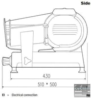 Слайсер Electrolux MSL25B, фото №3, інтернет-магазин харчового обладнання Систем4