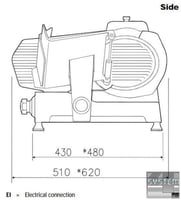 Слайсер Electrolux MSG25B, фото №3, интернет-магазин пищевого оборудования Систем4