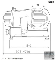 Слайсер Electrolux MSG35B, фото №3, інтернет-магазин харчового обладнання Систем4