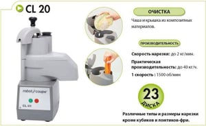 Овощерезка ROBOT-COUPE CL 20, фото №6, интернет-магазин пищевого оборудования Систем4