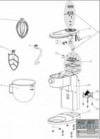 Миксер планетарный Bartscher 101.926, фото №2, интернет-магазин пищевого оборудования Систем4