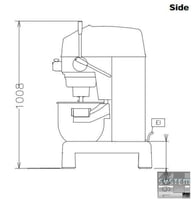 Міксер планетарний Electrolux XBMF20SXT, фото №4, інтернет-магазин харчового обладнання Систем4