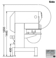 Міксер планетарний Electrolux XBE80SX, фото №4, інтернет-магазин харчового обладнання Систем4