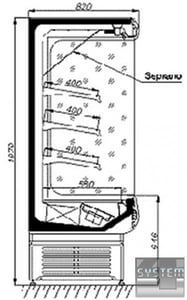 Холодильная горка Ариада (Виолетта) ВС 15-130/ф, фото №2, интернет-магазин пищевого оборудования Систем4