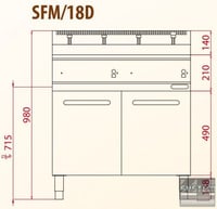 Фритюрниця FIMAR SFM/18D, фото №2, інтернет-магазин харчового обладнання Систем4