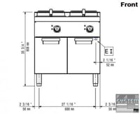 Фритюрница Electrolux E7FREH2FF0, фото №2, интернет-магазин пищевого оборудования Систем4