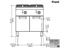 Фритюрница Electrolux E9FREH2GF0, фото №2, интернет-магазин пищевого оборудования Систем4