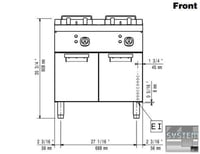 Фритюрница Electrolux E9FREH2HF0, фото №2, интернет-магазин пищевого оборудования Систем4