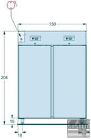 Комбинированный шкаф SAGI HD150BN, фото №3, интернет-магазин пищевого оборудования Систем4