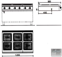 Плита INOKSAN 9KE 300, фото №2, интернет-магазин пищевого оборудования Систем4