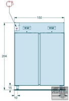 Комбінована шафа SAGI HD130BN, фото №4, інтернет-магазин харчового обладнання Систем4