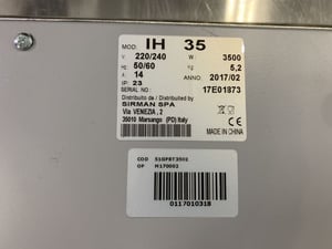 Індукційна плита Sirman IH 35, фото №3, інтернет-магазин харчового обладнання Систем4