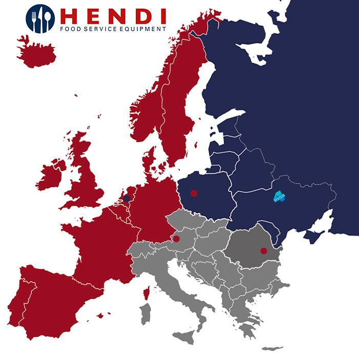 Карта представительств Hendi
